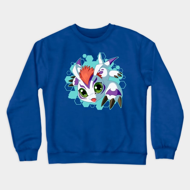 Gomamon Chibi Crewneck Sweatshirt by PRPrints